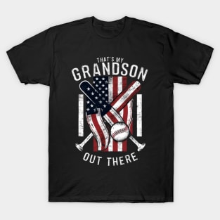 That's My Grandson Out There Baseball and Softball Grandma Gift T-Shirt